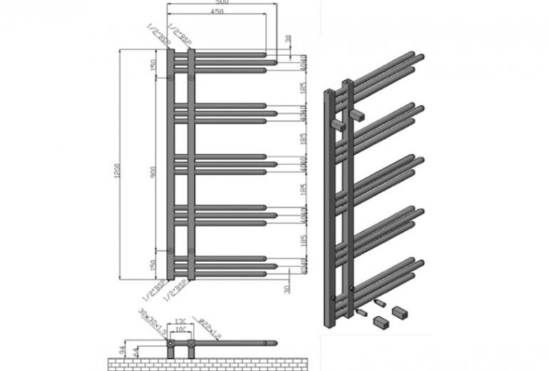 Radiator Nerissa 120x50