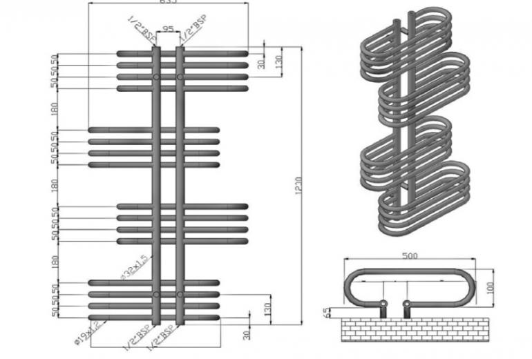 Radiator Eden 120x50
