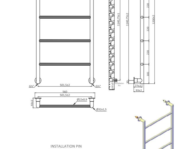Radiator Design 6 1200 Krom 56x120