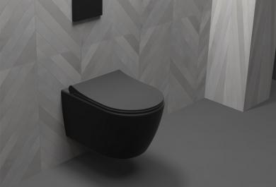 WC školjka Rondo črna mat