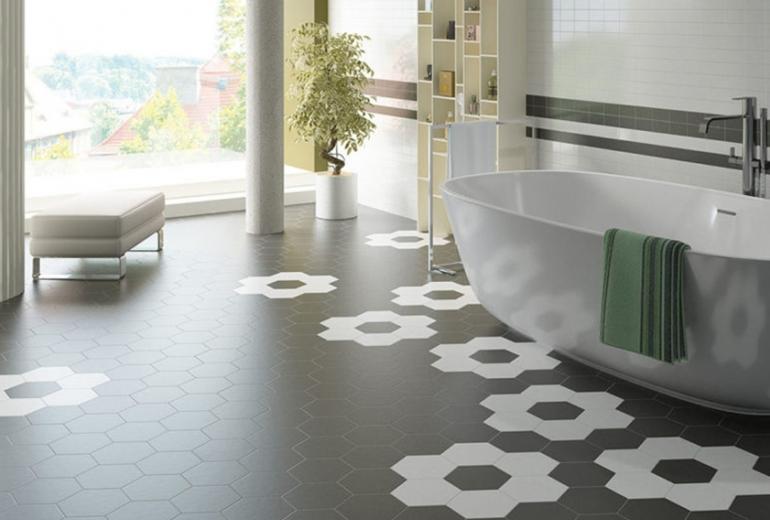 Hexatile Negro Mat 17,5x20