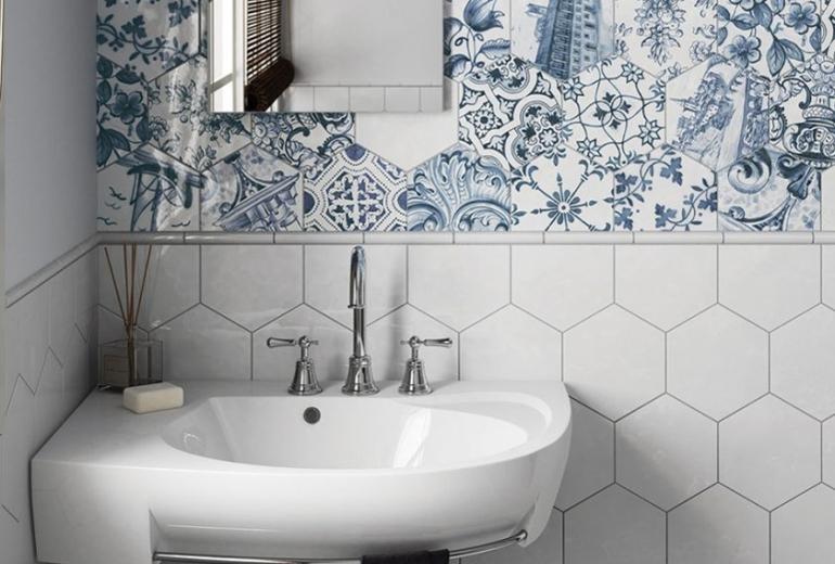 Hexatile Blanco Gloss 17,5x20