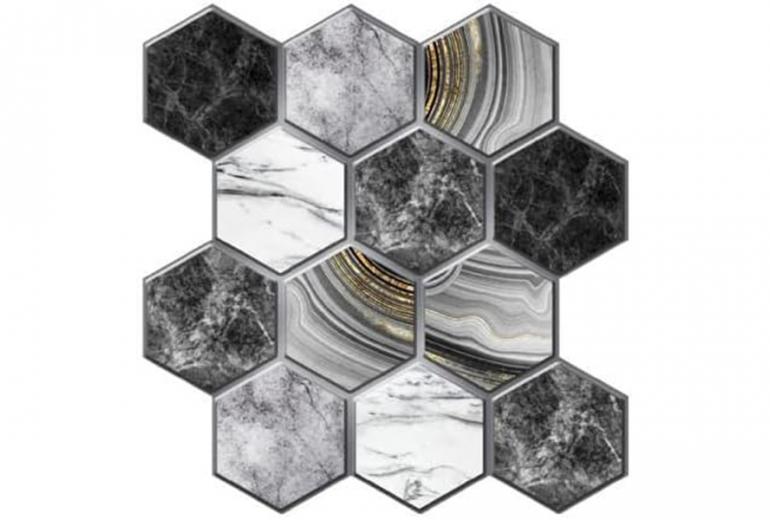 Samolepilni panel Marble Grey 30x30