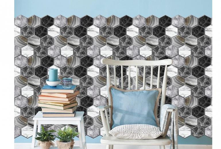 Samolepilni panel Marble Grey 30x30
