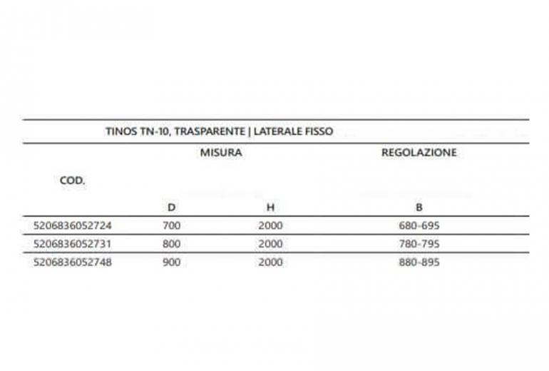 Tuš kabina Tinos TN-10 - 70x90