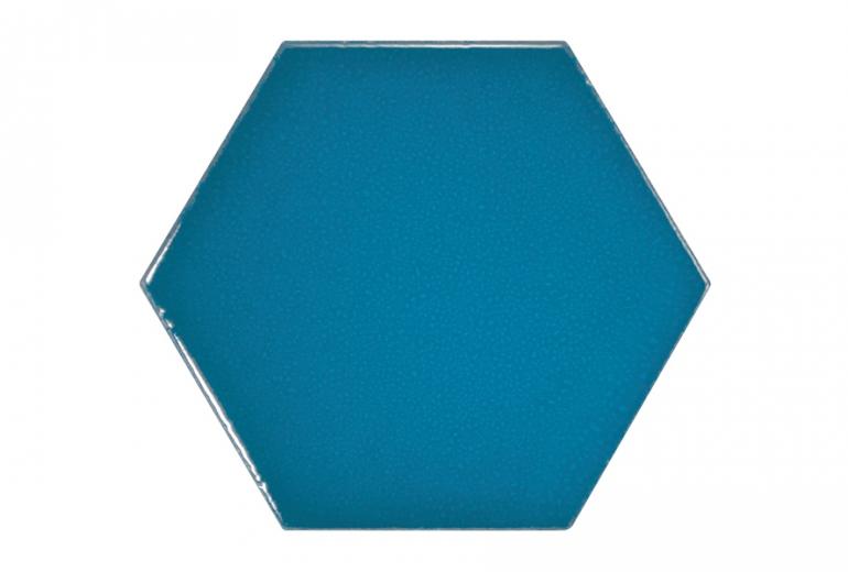Scale Hexagon Electric Blue Gloss