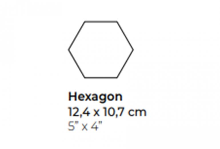 Scale Hexagon White Mat