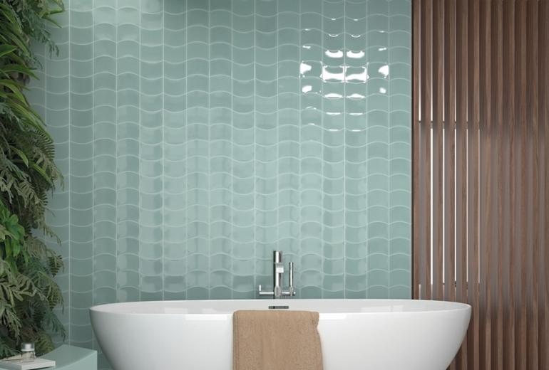 Wave Mint Gloss 12x12 