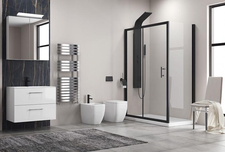 Tuš kabina Flora 500 Nero 70x120