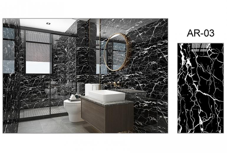 Samolepilni panel Marble Black White 30x60