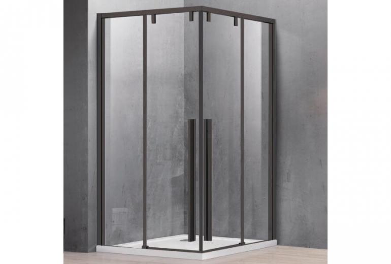 Tuš kabina Santorini 100 Nero - 70x80