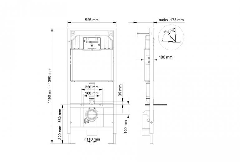 Vgradnji WC kotliček T112-001