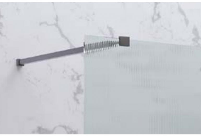 Tuš steklo Walkin 1 cromo flute 90x200