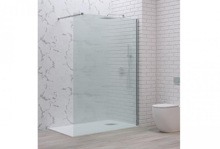 Tuš steklo Walkin 1 cromo flute 90x200