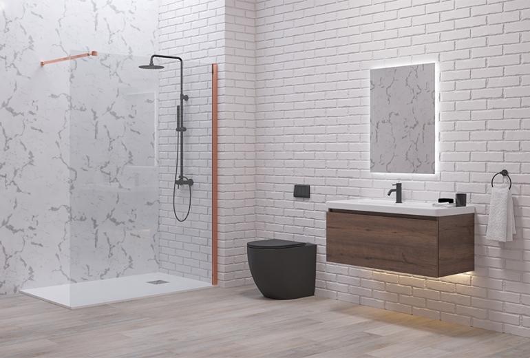 Tuš stena Walkin 1 Rose Gold 60x200