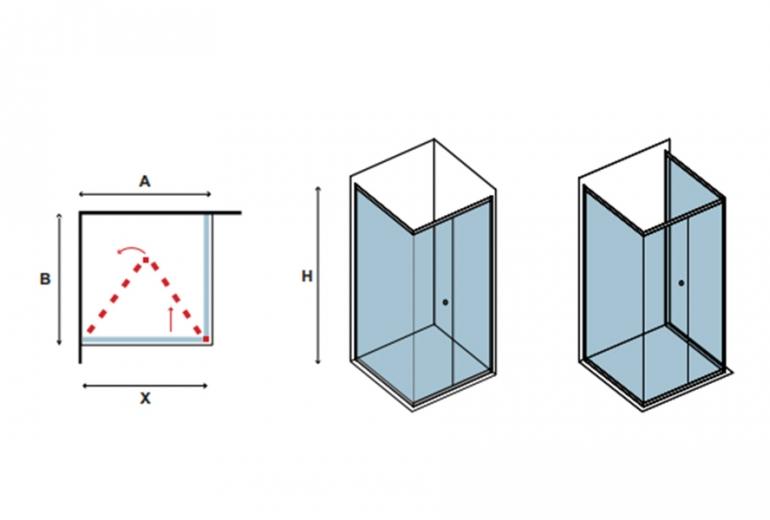 Tuš kabina M4S 81-86x80