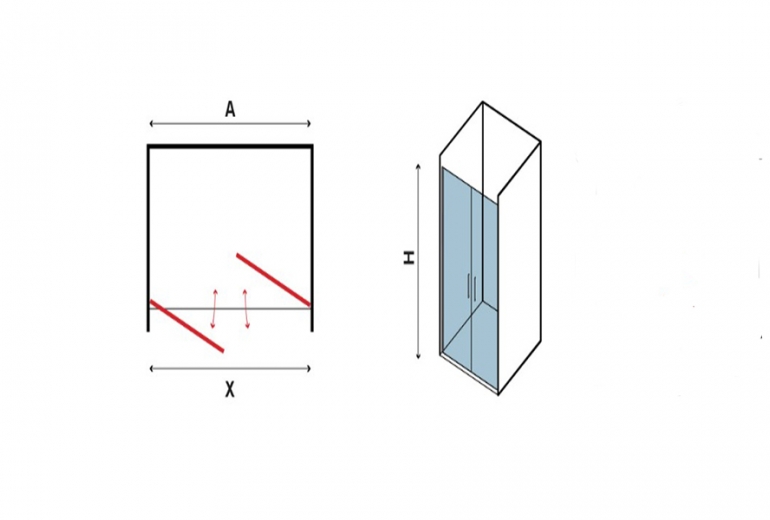 Tuš vrata S28 Alto Salon 150 Clear (145-150)