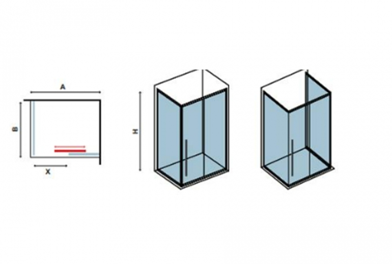 Tuš kabina Santorini 500 - 70x120