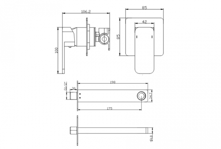 Armatura za umivalnik Delos stesnka