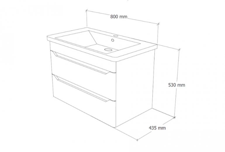Omarica z umivalnikom Sharp 80 Galahad