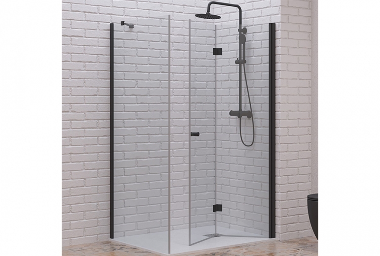 Tuš kabina S7 Walkin 60x110 Nero
