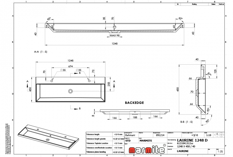 Umivalnik Laurin 125 dvojni