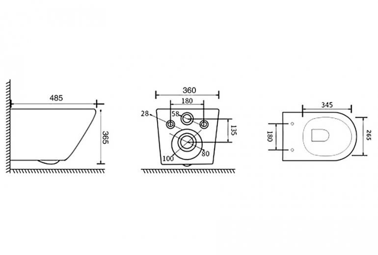 Školjka Everest Plus rimless 