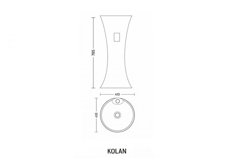 Umivalnik Kolan White