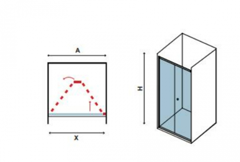 Tuš vrata M4S - 71-76 Serigrafato