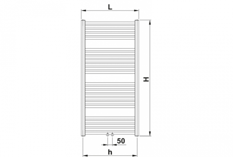Radiator Koralux White 75x150 Flat M