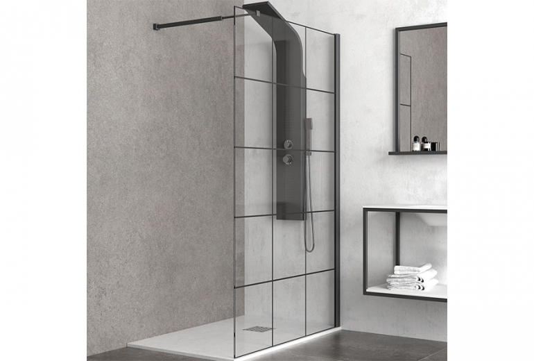 Tuš steklo Free 1 Nero 70x200 Frame