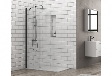 Tuš steklo S28F Alto 90 Nero Clear