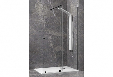 Tuš steklo Animus 110-180 Nero