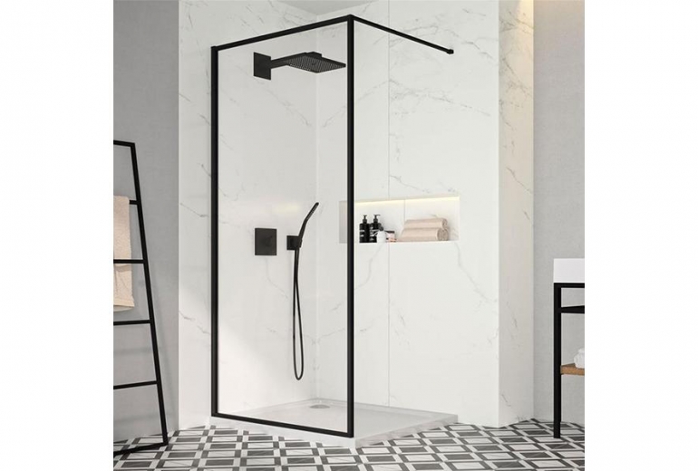 Tuš steklo Walkin 90x200 Black