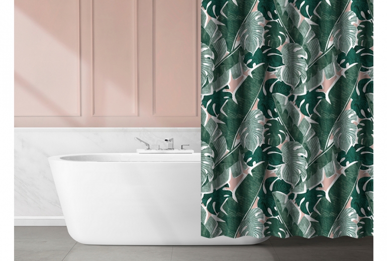 Zavesa za tuš Green-Pink 180x180