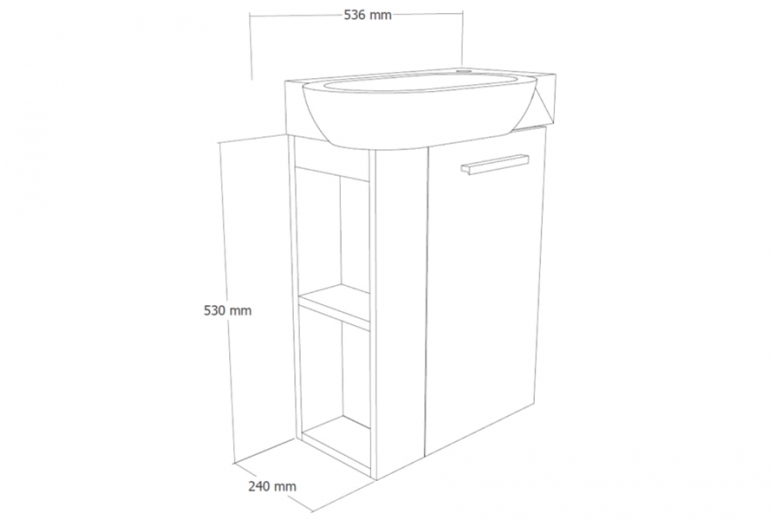 Omarica z umivalnikom Mini 57 stenska