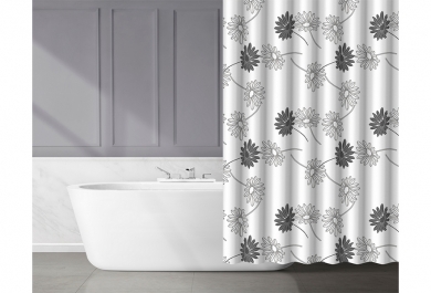 Zavesa za tuš Flowers 180x180