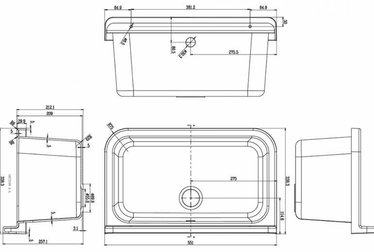 Zunanji umivalnik DES 55 Grey