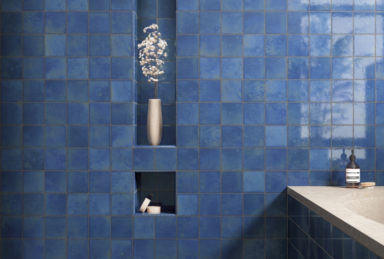 Bohemian Dark Blue Gloss 10x10