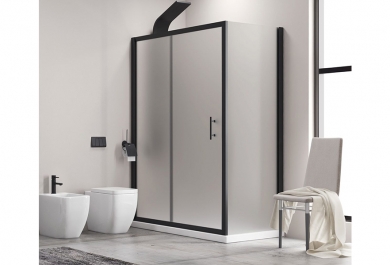 Tuš kabina Flora 500 Nero Satin 90x150