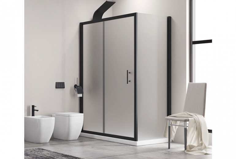 Tuš kabina Flora 500 Nero Satin 90x150