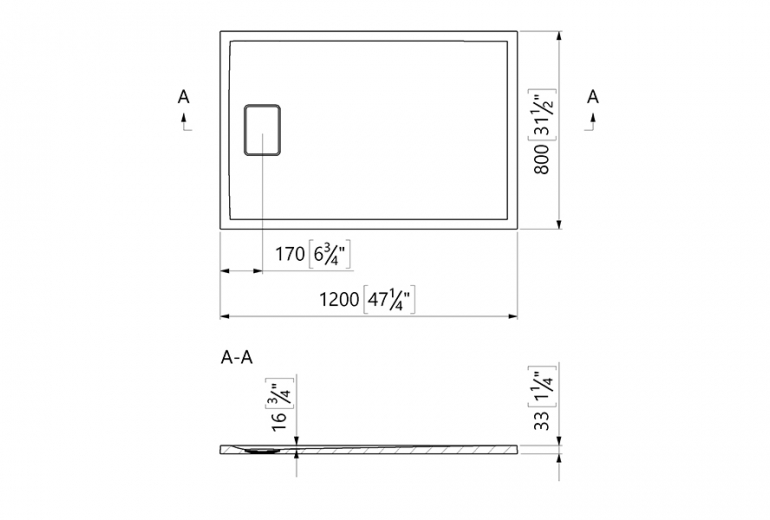 Tuš kad ST0023 80x120