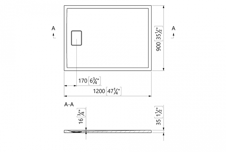 Tuš kad ST0023 90x120