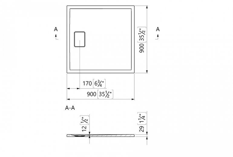Tuš kad ST0023 90x90