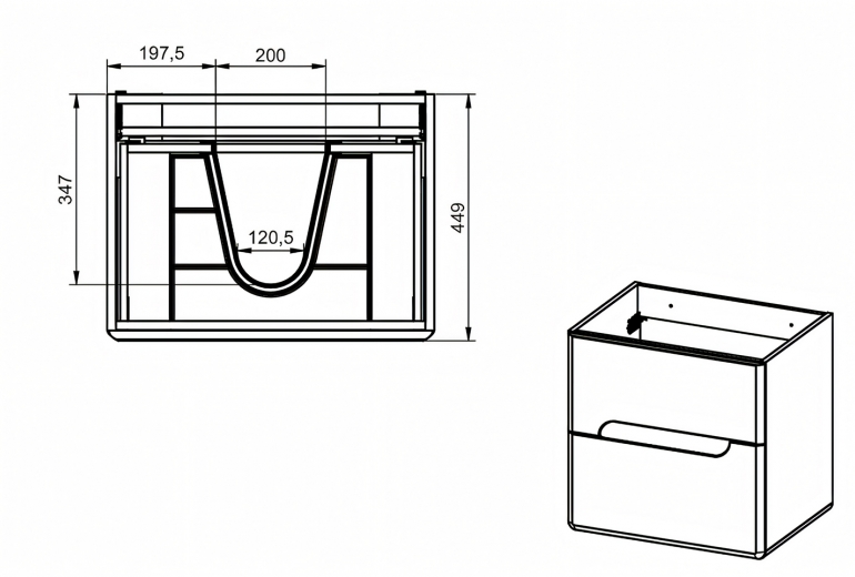 Onda 60 stenska Musgo - White