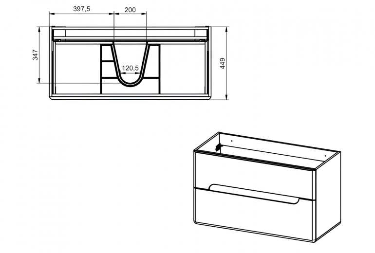 Onda 100 stenska Musgo - White