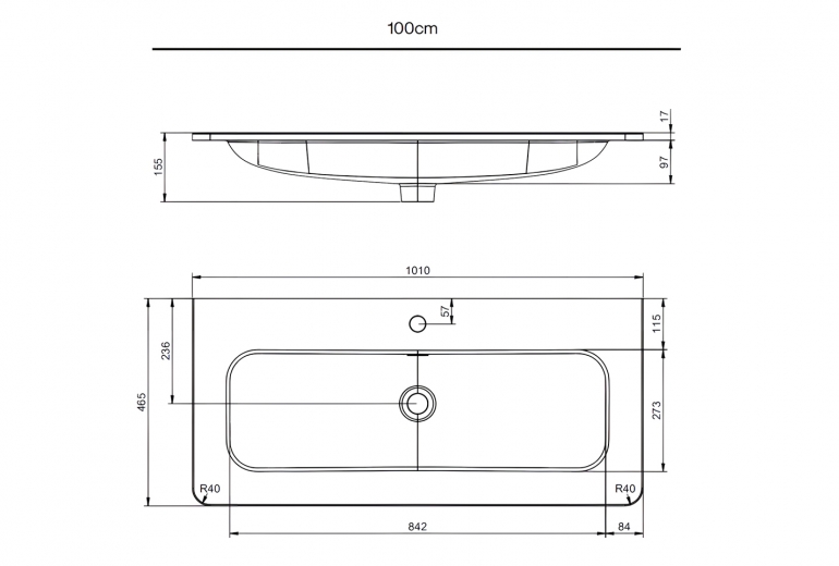 Onda 100 stenska Musgo - White