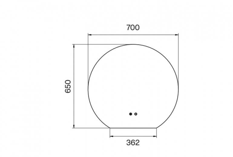 Ogledalo Eclis 70 Round LED Plus