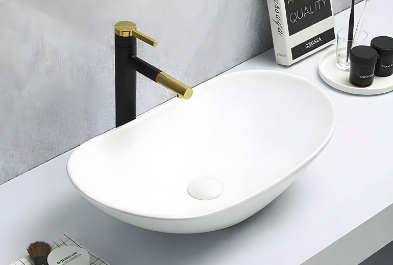Umivalnik Kimic Oval 62 White Mat