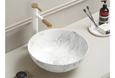 Umivalnik Kimic Round 41 White Stone